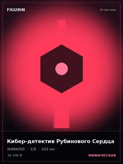 Кибер-детектив Рубинового Сердца Сай-фай — коллекционная 3D-фигурка