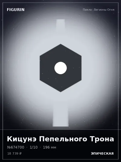 Кицунэ Пепельного Трона Тёмное фэнтези — коллекционная 3D-фигурка