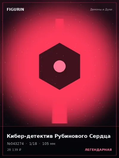 Кибер-детектив Рубинового Сердца Барокко — коллекционная 3D-фигурка