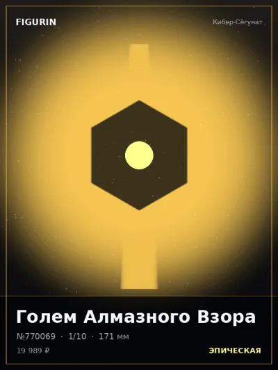 Голем Алмазного Взора Тёмное фэнтези — коллекционная 3D-фигурка
